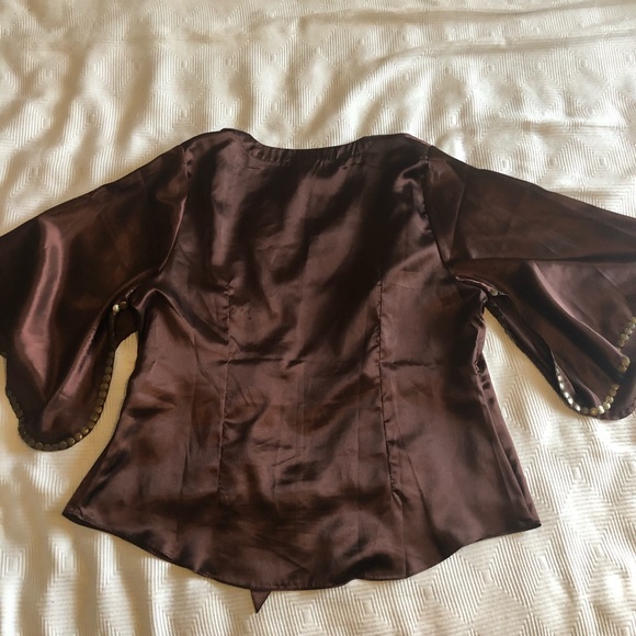 Mark by Avon Brown with Brass Detailed Kimono - Picture 9 of 9